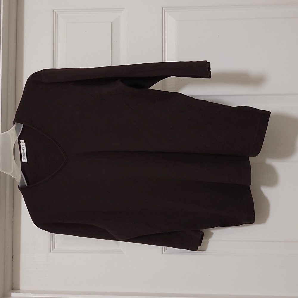 Brown V-Neck Blouse